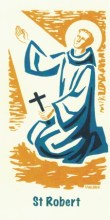 Carte double saint patron : illustration Saint  Robert